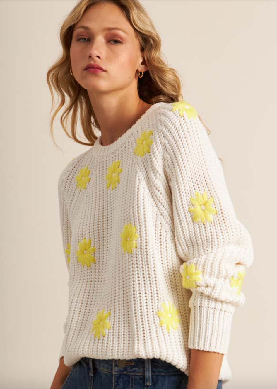 Hendrix Daisy Knit Pullover - Adorn Boutique