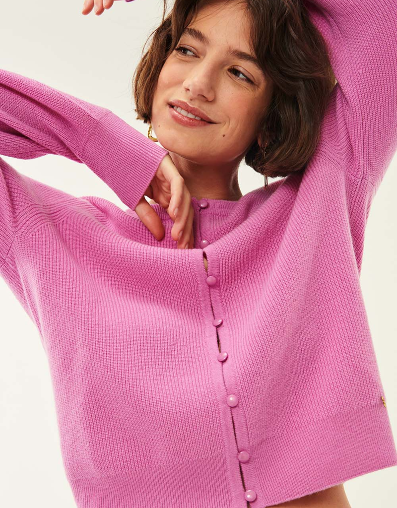 Des Petits Hauts Aubepine Rib Knit Cardigan (FINAL SALE)