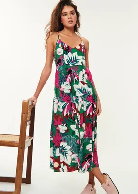 Des Petits Hauts Des Petits Hauts - Ramiko Tie Back Print Dress