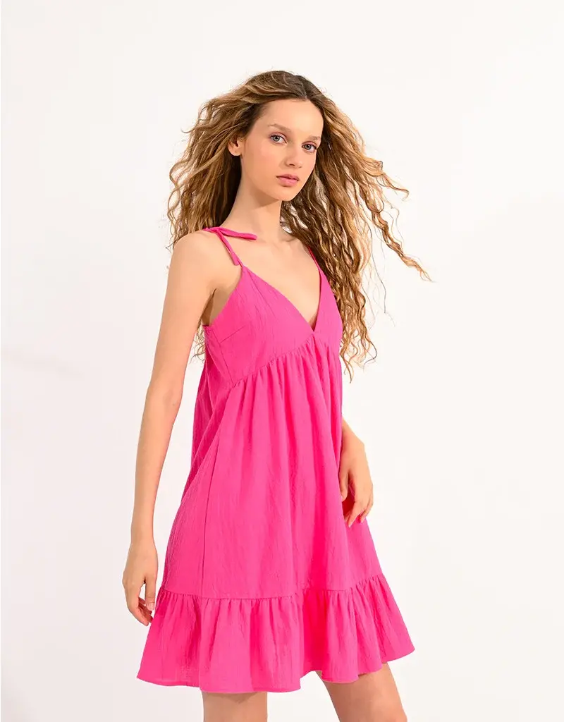 Molly Bracken Monica Mini Tank Dress in  Fuchsia