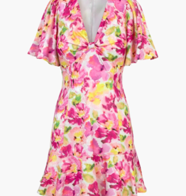 Adelyn Rae Petra Twist Front Floral Mini Dress *Only One Left - XS*