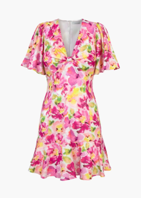 Adelyn Rae Petra Twist Front Floral Mini Dress *Only One Left - XS*