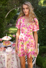 Adelyn Rae Petra Twist Front Floral Mini Dress (FINAL SALE)