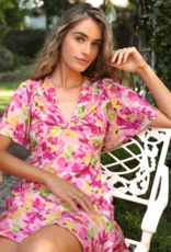 Adelyn Rae Petra Twist Front Floral Mini Dress (FINAL SALE)