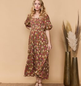 Louizon Byouti Print Long Sleeve Dress **X-SMALL**