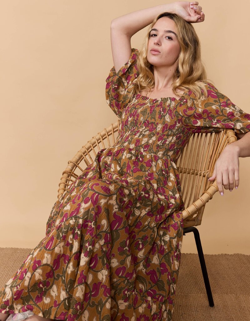 Louizon Byouti Print Long Sleeve Dress