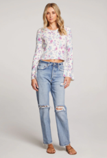 Saltwater Luxe Vittoria Floral Lace-Up Sweater (FINAL SALE)