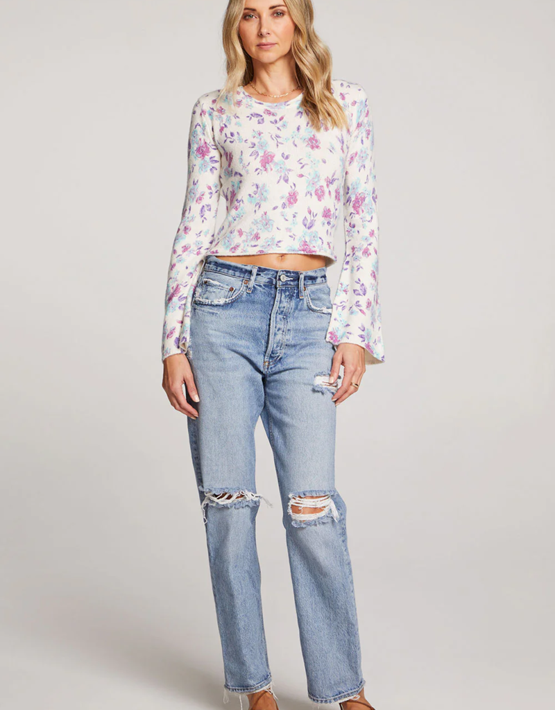 Saltwater Luxe Vittoria Floral Lace-Up Sweater (Reversible)
