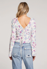 Saltwater Luxe Vittoria Floral Lace-Up Sweater (FINAL SALE)