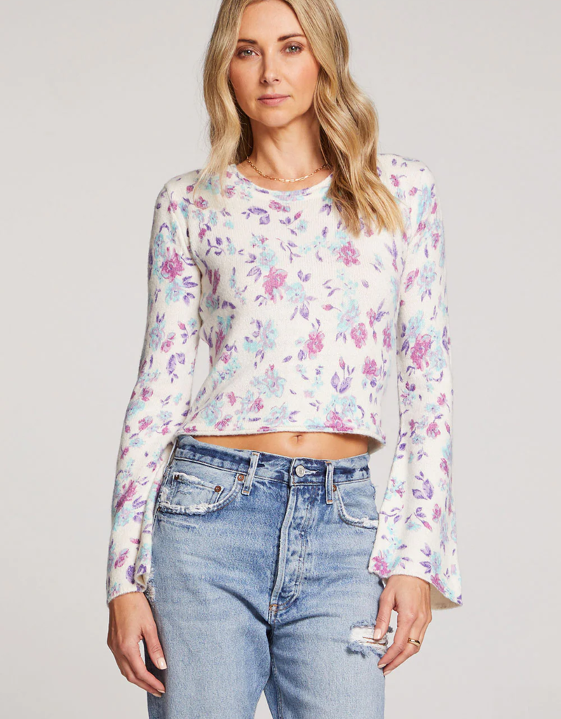 Saltwater Luxe Vittoria Floral Lace-Up Sweater (Reversible)