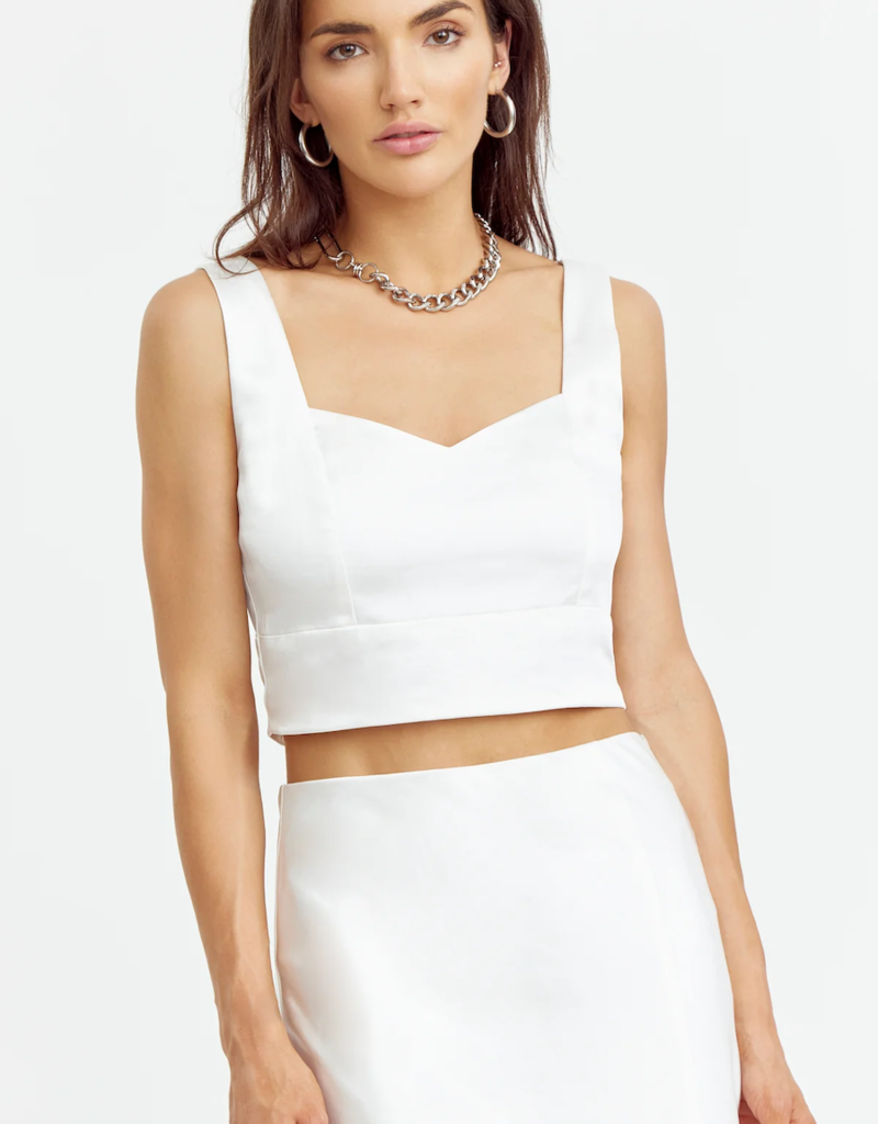 Greylin Babel Satin Cropped Top