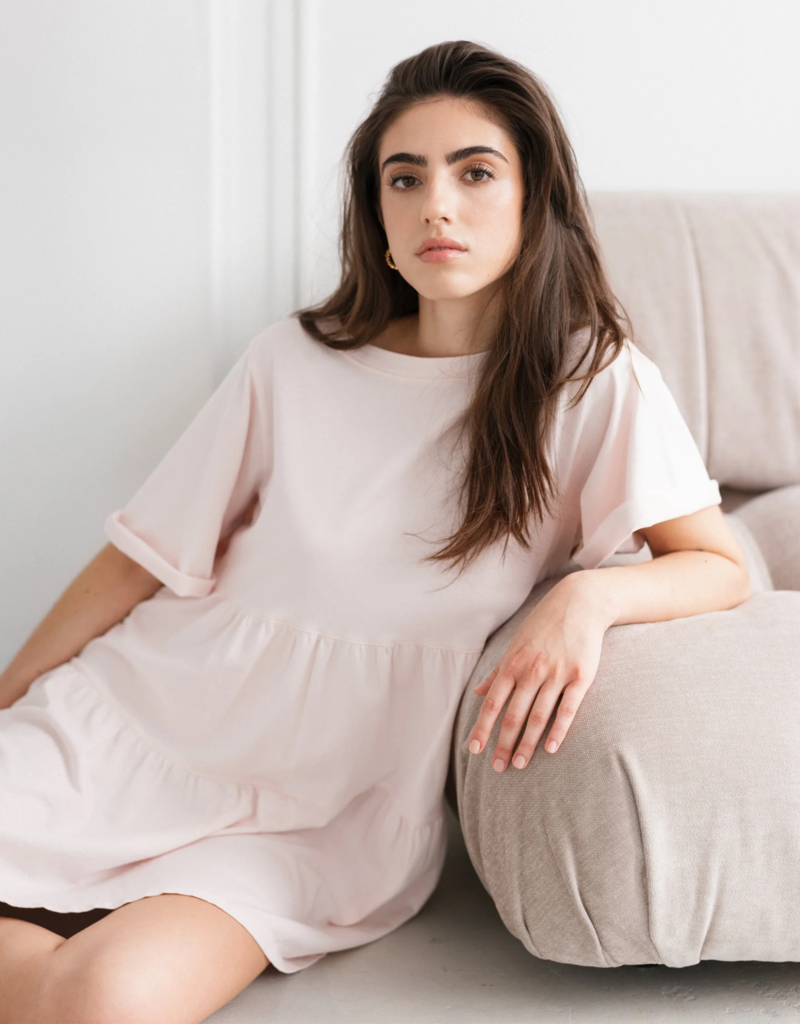 Brunette the Label Tiered T-Shirt Dress