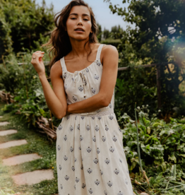 Louizon Gantelle Embroidered Maxi Dress **small**