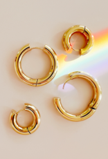 Sugar Blossom Rue 30mm Hoop Earring - Gold