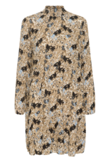 Kaffe Riana Printed A-Line Dress in Grey and Blue Floral (FINAL SALE)