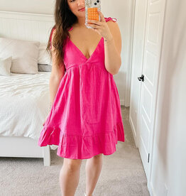 Molly Bracken Monica Mini Tank Dress in Fuchsia