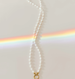 Sugar Blossom Georgie Pearl Necklace with Seashell Charm