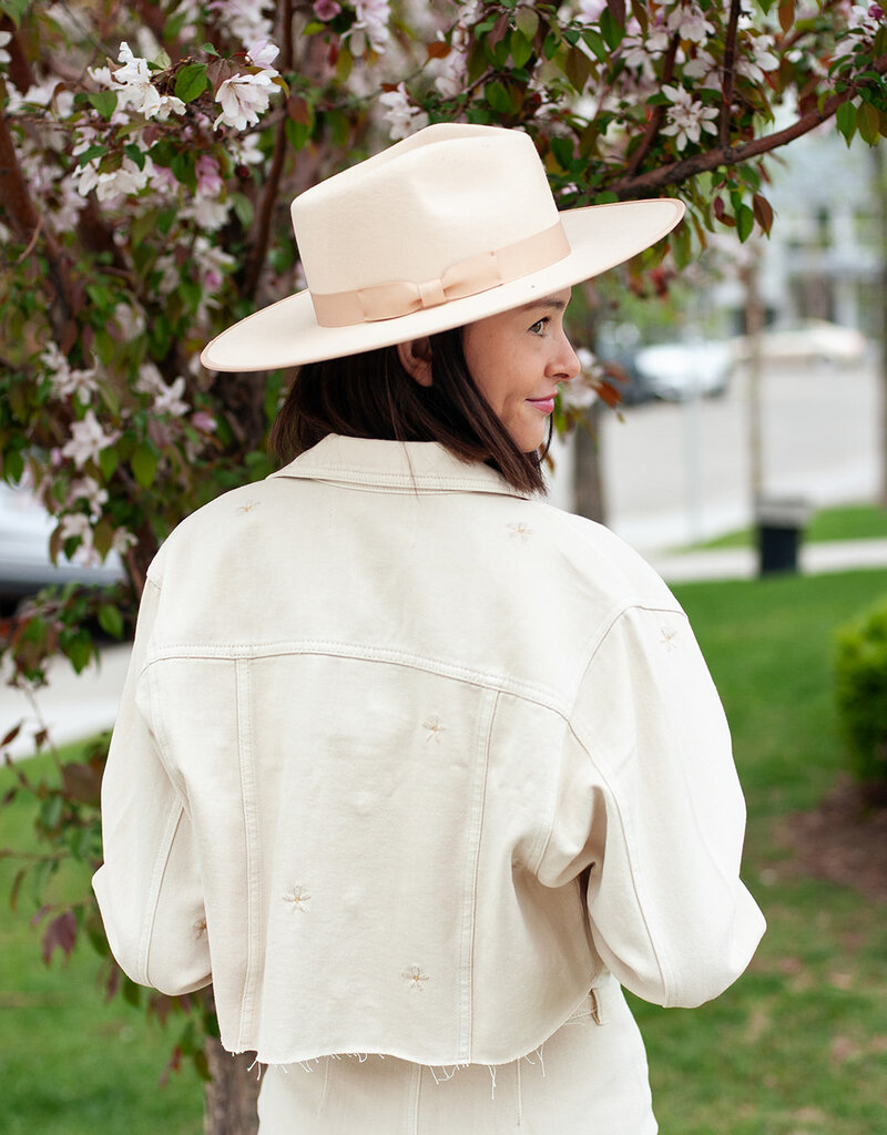 Saltwater Luxe Korin Jacket with Embroidered Daisies