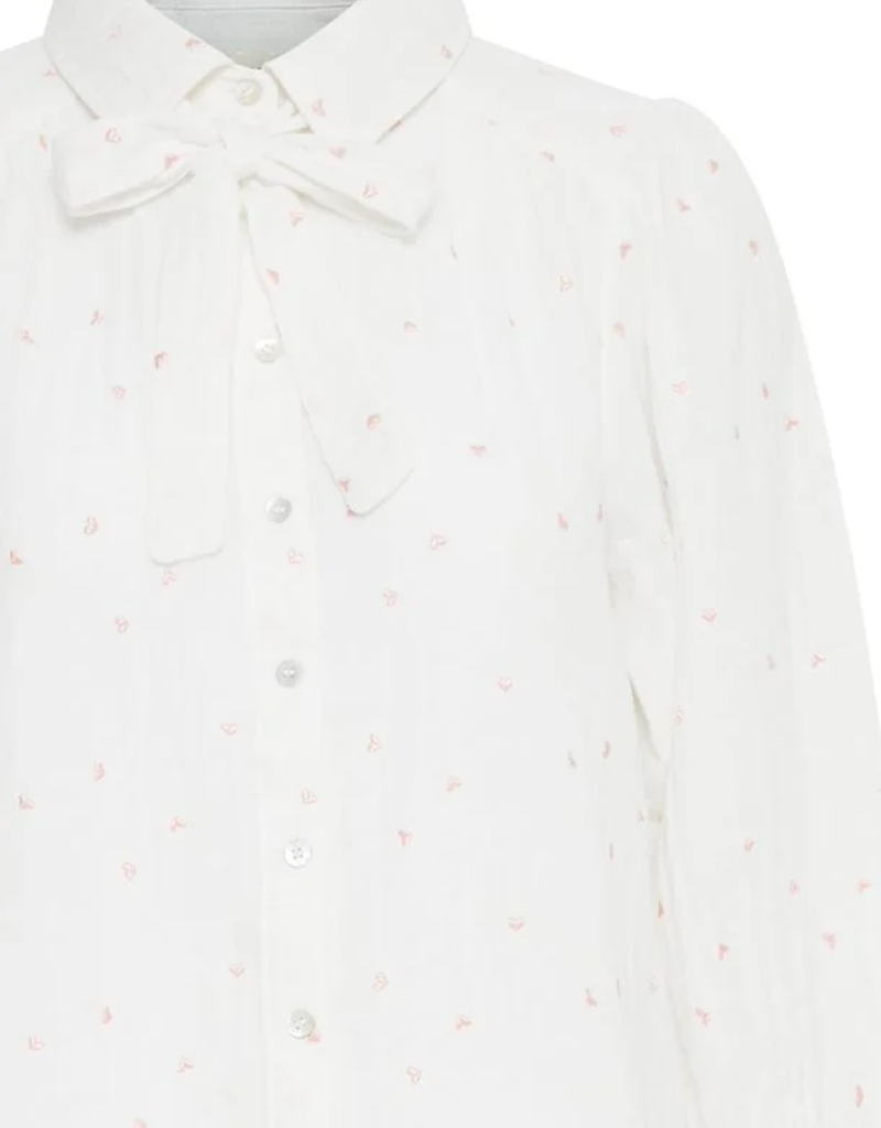 Atelier Reve Camilo Embroidered Blouse *Pink or Blue Hearts*