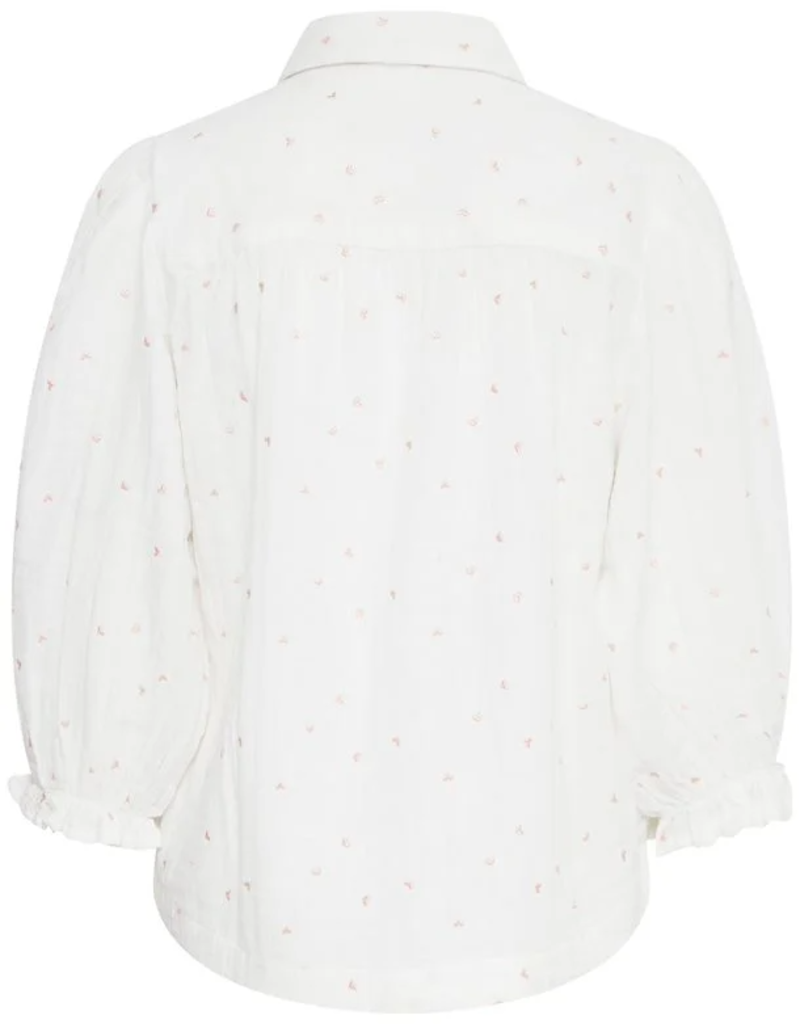 Atelier Reve Camilo Embroidered Blouse *Pink or Blue Hearts*