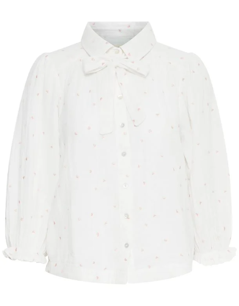 Atelier Reve Camilo Embroidered Blouse *Pink or Blue Hearts*