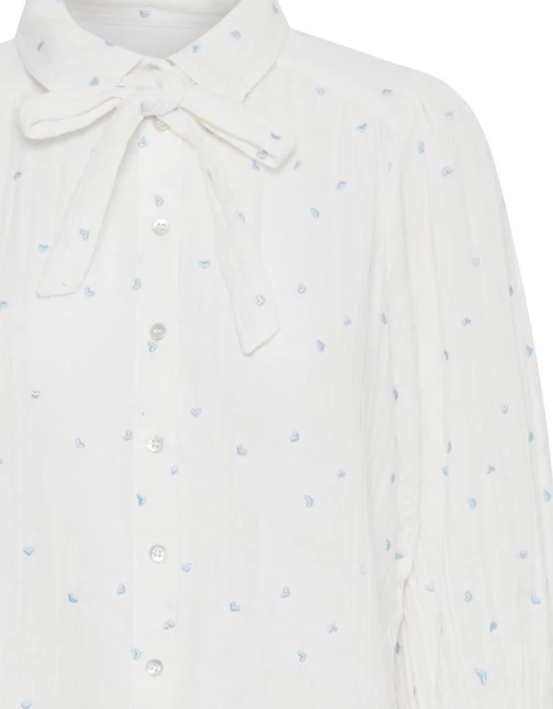 Atelier Reve Camilo Embroidered Blouse *Pink or Blue Hearts*