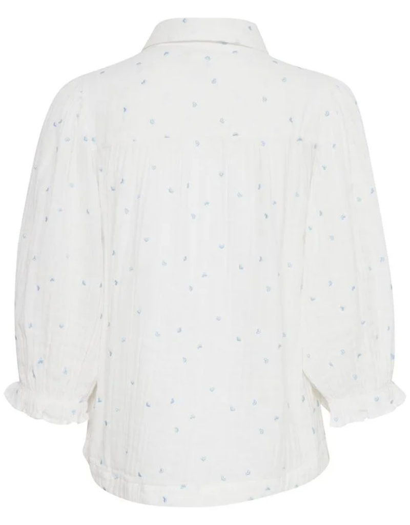Atelier Reve Camilo Embroidered Blouse *Pink or Blue Hearts*