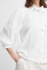Atelier Reve Camilo Embroidered Blouse *Pink or Blue Hearts*