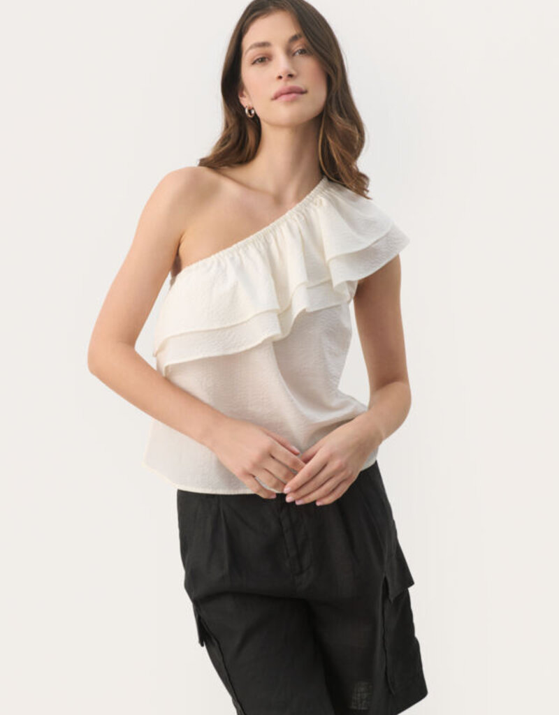 Part Two Ginnie One-Shoulder Ruffle Blouse