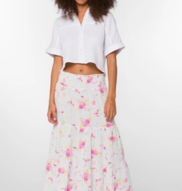 Velvet Heart Irene Pink Summer Roses Maxi Skirt