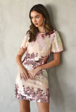 Adelyn Rae Verona Paillette Mini Dress