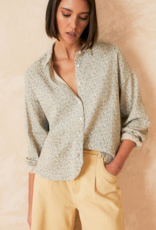 Indi and Cold Caliope Printed Blouse in Blue Floral
