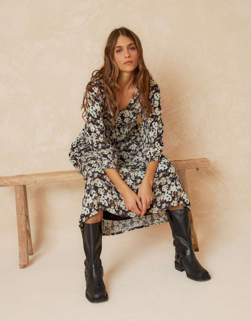 Indi and Cold Rey Printed Dobby Maxi Dress