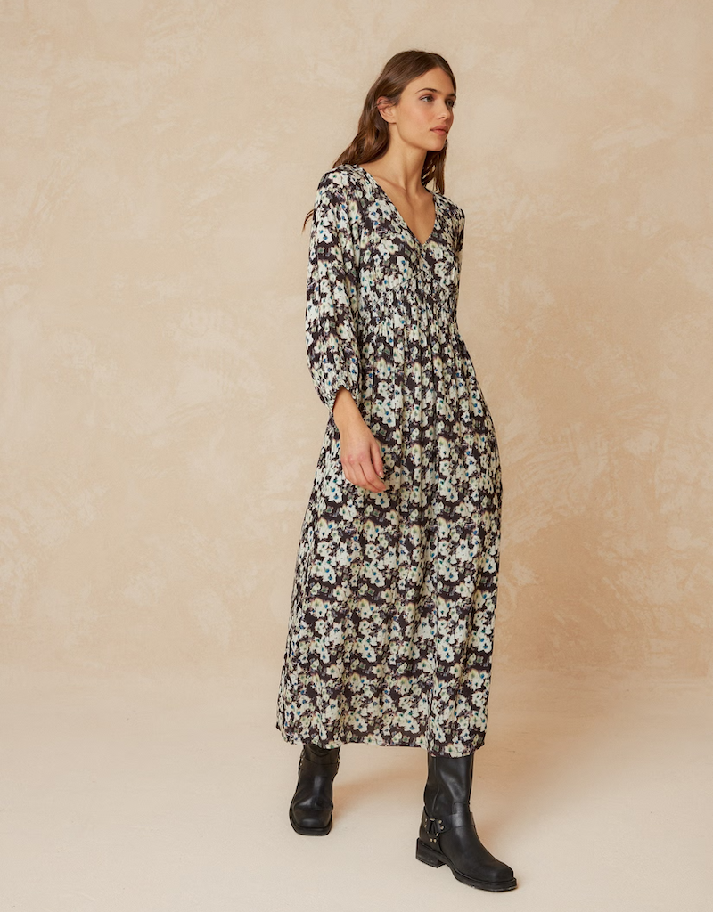 Indi and Cold Rey Printed Dobby Maxi Dress