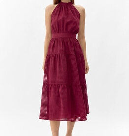 Adelyn Rae Angel Seersucker Halter Dress *Only One Left - Medium*
