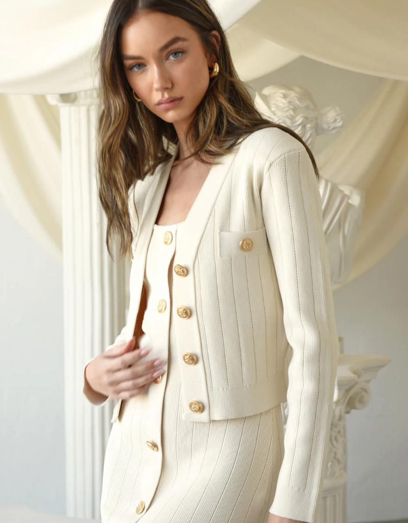 Adelyn Rae Gayle Knit Blazer Cardigan (FINAL SALE)