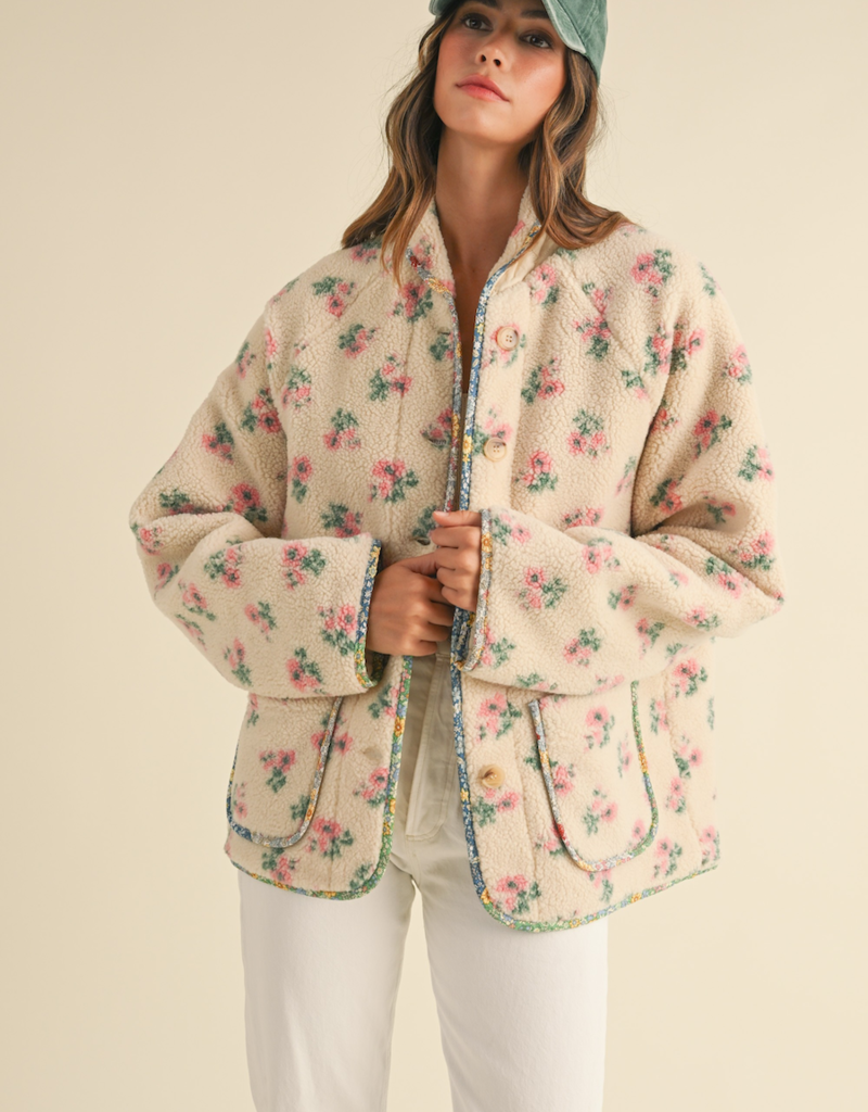 Cream floral jacket discount