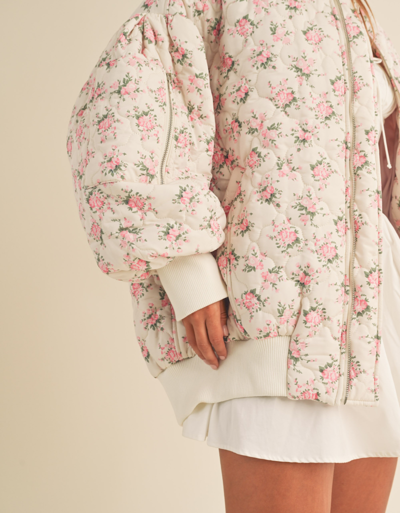 Mable Breanne Floral Bomber Jacket