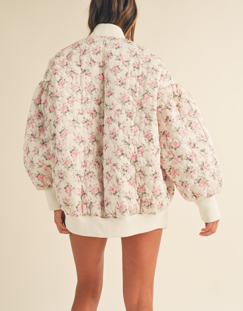 Mable Breanne Floral Bomber Jacket