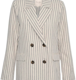 Part Two Sine Linen & Cotton Striped Blazer