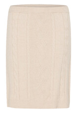Cream Dela Short Cable Knit Skirt