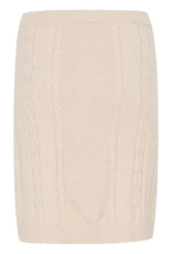 Cream Dela Short Cable Knit Skirt