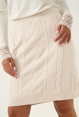 Cream Dela Short Cable Knit Skirt (FINAL SALE)
