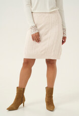 Cream Dela Short Cable Knit Skirt