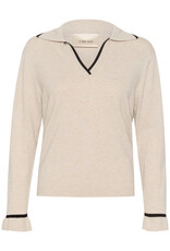 Cream Villea Knit Polo Shirt