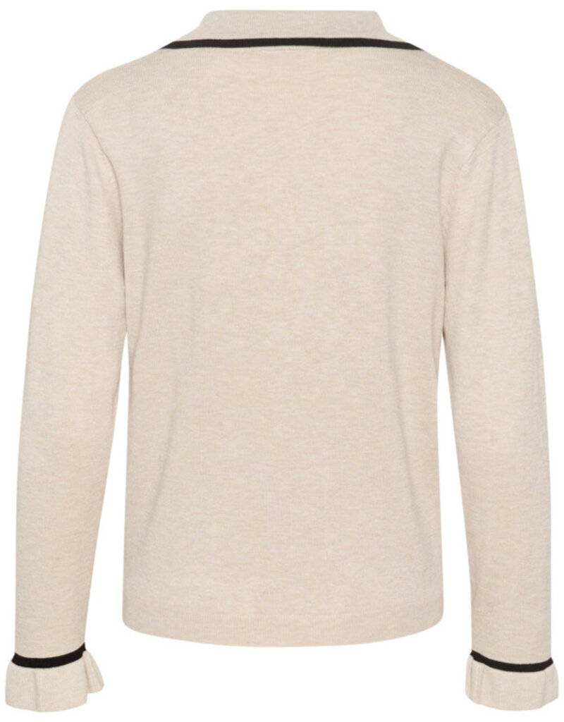 Cream Villea Knit Polo Shirt