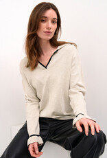 Cream Villea Knit Polo Shirt