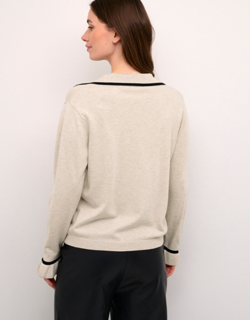 Cream Villea Knit Polo Shirt