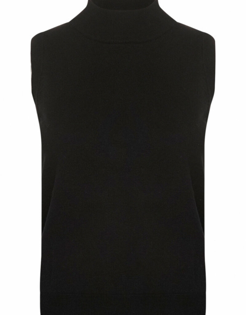 Cream Villea Mock Neck Vest