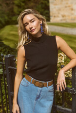 Cream Villea Mock Neck Vest